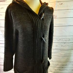 Carolyn Taylor Hooded Toggle Sweater Coat